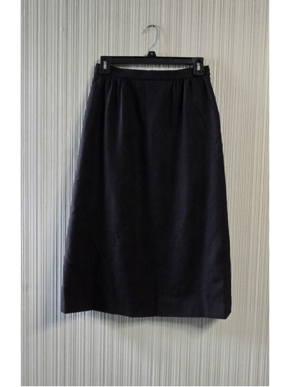Women's Jaeger Wool Midi Skirt Black Size 10, US SIZE 2